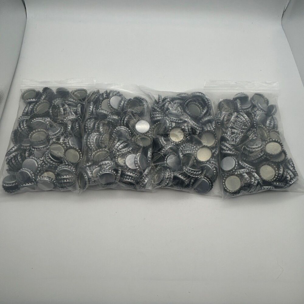 Silver Beer Bottle Caps (Lot of 570+) for home brewing NEW